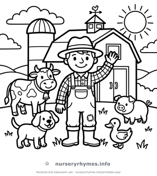 Old MacDonald Had a Farm coloring page