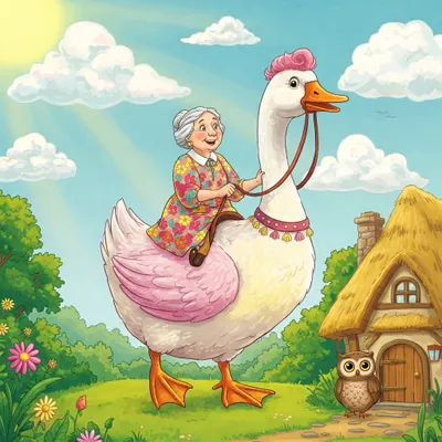 Old Mother Goose Illustration