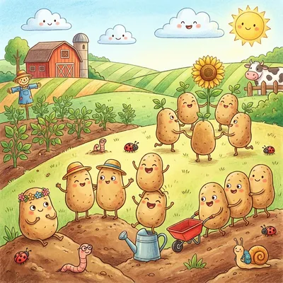 One Potato, Two Potato Illustration