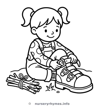 One, Two, Buckle My Shoe coloring page