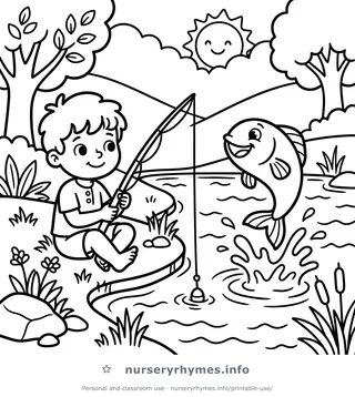 One, Two, Three, Four, Five coloring page