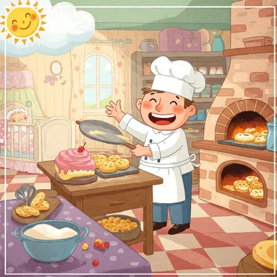 Pat-a-Cake, Pat-a-Cake, Baker's Man Illustration