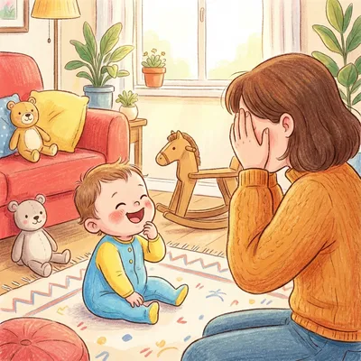 Peekaboo Illustration