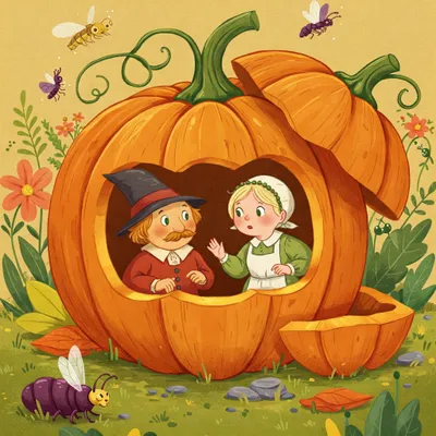 Peter Peter Pumpkin Eater Illustration