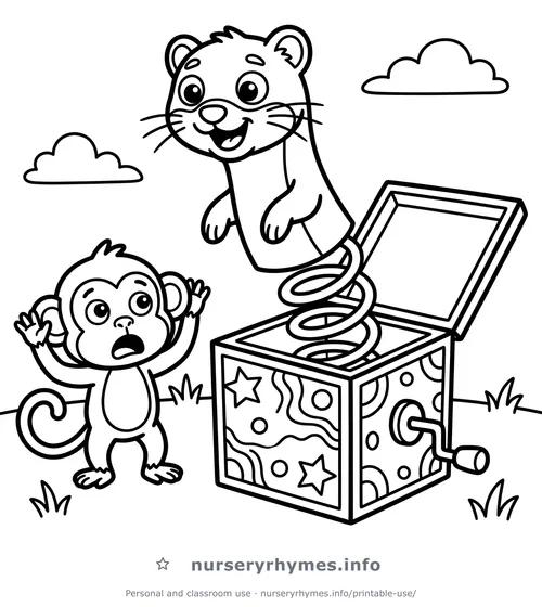 Pop Goes the Weasel coloring page to print