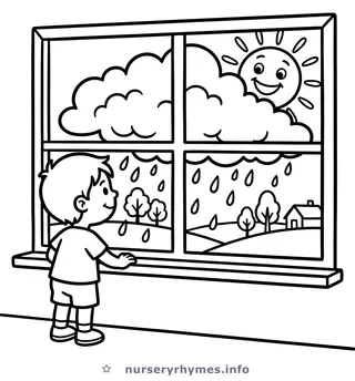 Rain Rain Go Away coloring page