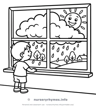 Rain Rain Go Away coloring page