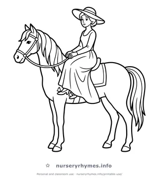 Ride a Cock Horse to Banbury Cross coloring page