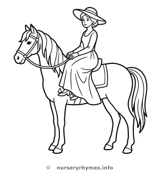 Ride a Cock Horse to Banbury Cross coloring page