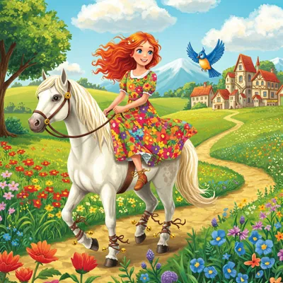 Ride a Cock Horse to Banbury Cross Illustration