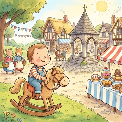 Ride a Cock-Horse to Coventry Cross Illustration