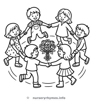 Ring-a-Ring o' Roses coloring page