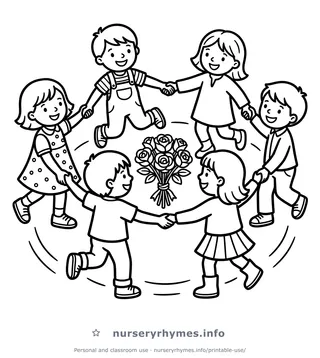 Ring-a-Ring o' Roses coloring page