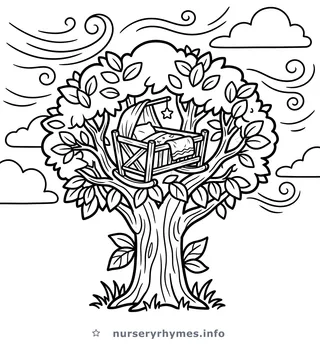 Rock-a-bye Baby coloring page