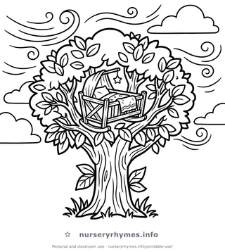 Rock-a-bye Baby coloring page