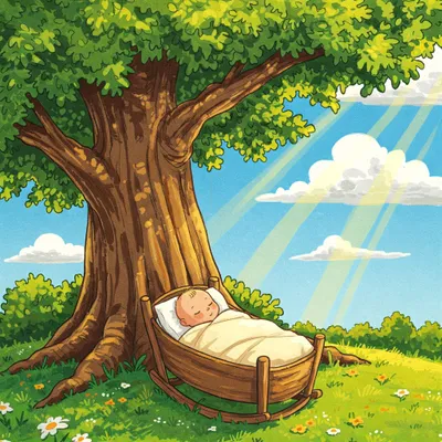 Rock-a-bye Baby Illustration