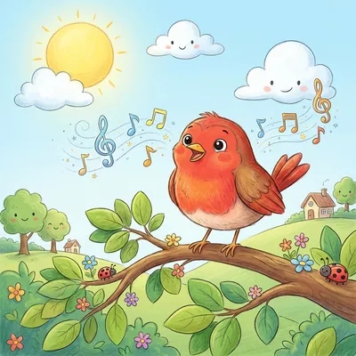 Rockin' Robin Illustration