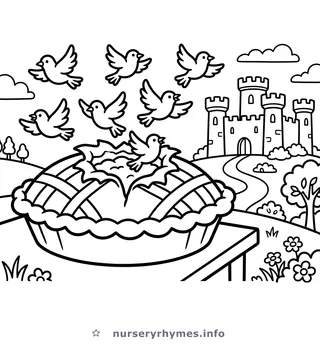 Sing a Song of Sixpence coloring page