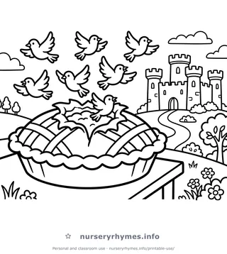 Sing a Song of Sixpence coloring page