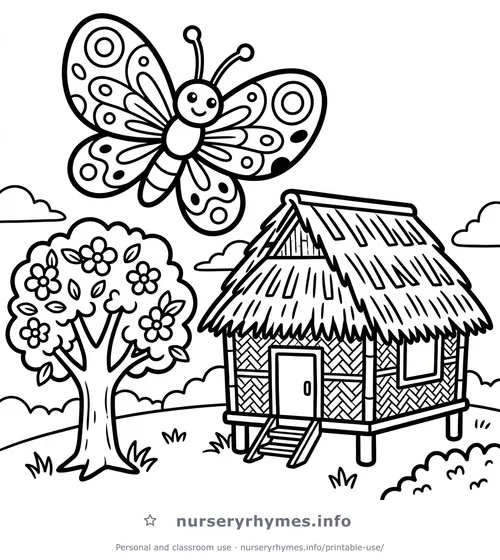 Sitsiritsit Alibangbang coloring page to print