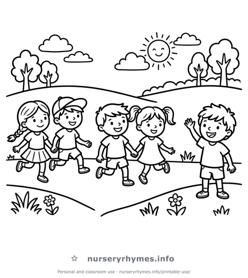 Skip to My Lou coloring page to print