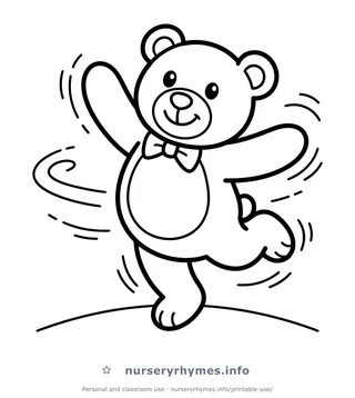 Teddy Bear, Teddy Bear, Turn Around coloring page