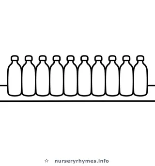 Ten Green Bottles coloring page