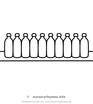 Ten Green Bottles coloring page