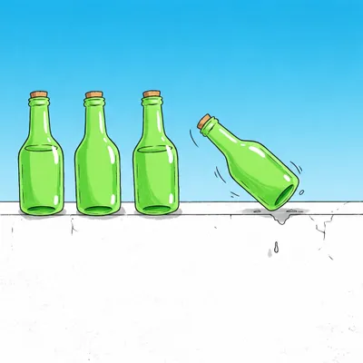 Ten Green Bottles Illustration