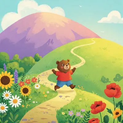 The Bear Went Over the Mountain Illustration