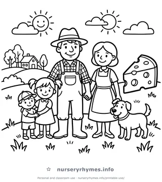 The Farmer in the Dell coloring page
