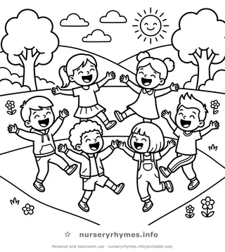 The Hokey Cokey (/Hokey Pokey) coloring page