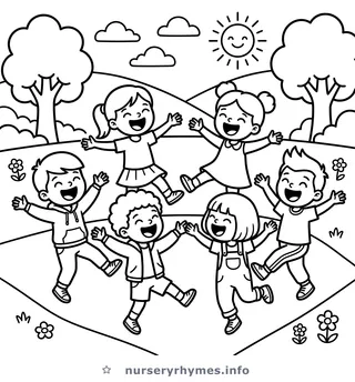 The Hokey Cokey (/Hokey Pokey) coloring page