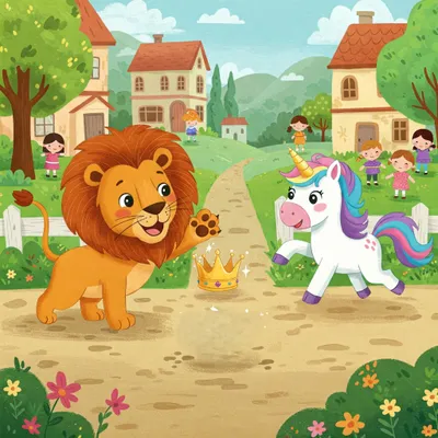 The Lion and the Unicorn Illustration