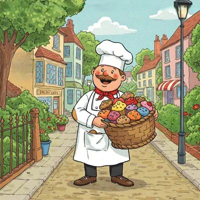The Muffin Man Illustration