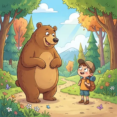 The Other Day I Met a Bear Illustration