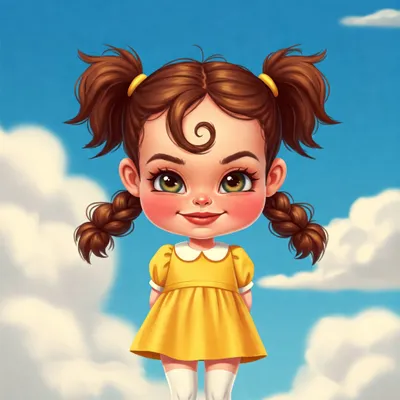 There Was a Little Girl Illustration