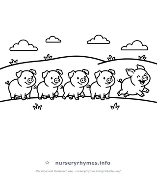 This Little Piggy coloring page