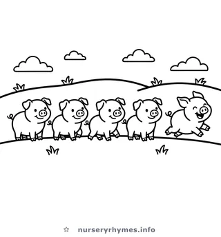 This Little Piggy coloring page