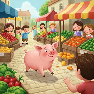 This Little Piggy Illustration