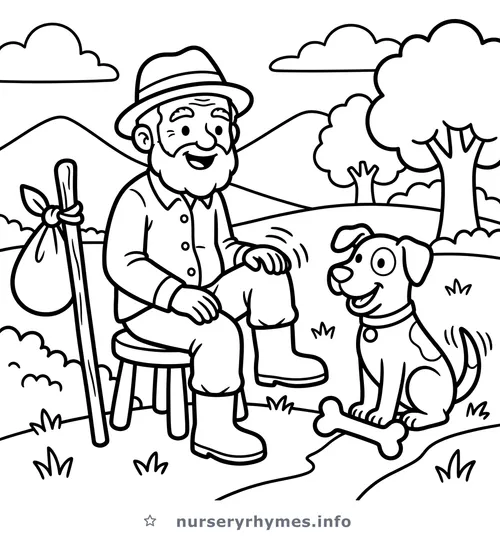 This Old Man coloring page to print