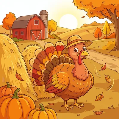 Turkey in the Straw Illustration
