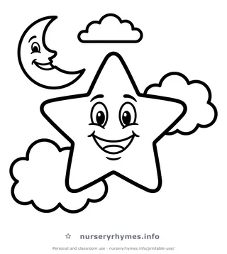 Twinkle, Twinkle Little Star coloring page