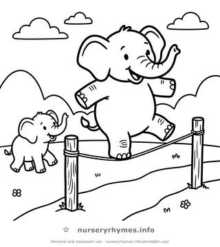 Un Elefante Se Balanceaba coloring page