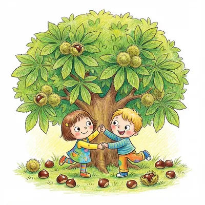 Under the Spreading Chestnut Tree Illustration