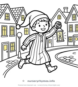 Wee Willie Winkie coloring page