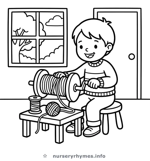Wind the Bobbin Up coloring page to print