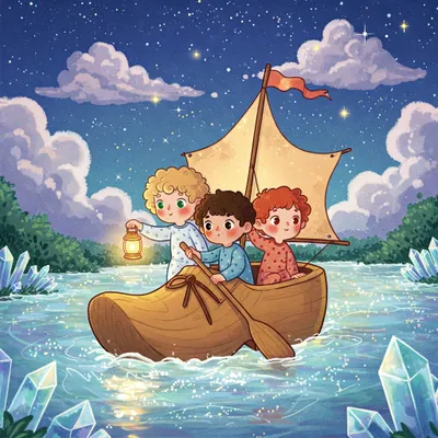 Wynken, Blynken, and Nod Illustration